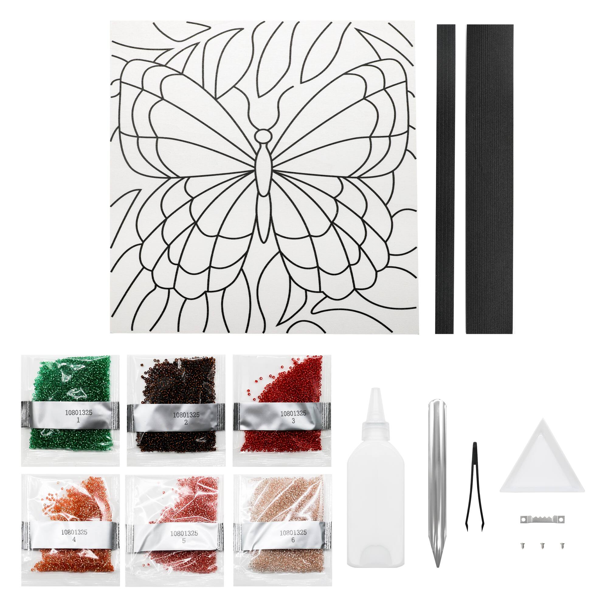 10" x 10" Butterfly Bead Art Kit by Make Market®